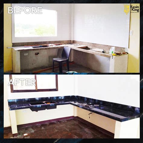 Resin King - 👑 Before and After photo of our recent epoxy...