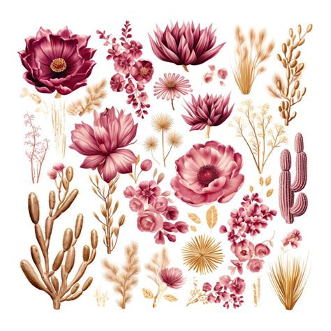 Premium AI Image Beautiful Pink Desert Mirage Clipart Illustration