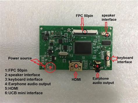 LCD TTL LVDS Controller Board HDMI VGA 2AV 50 PIN For AT070TN90 92 94