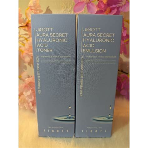 JIGOTT AURA SECRET HYALURONIC ACID TONER / EMULSION 300ML | Shopee ...