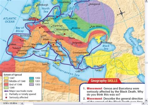 Spread Of Black Plague Map