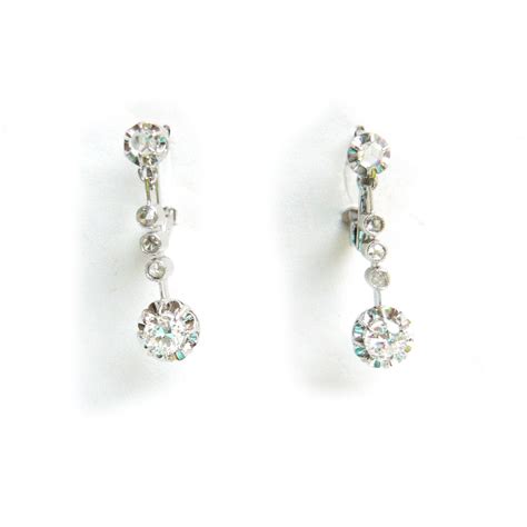 Antique Diamond Drop Earrings — Eva Antiques