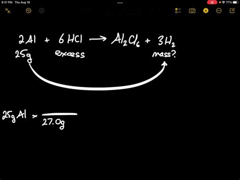 Calculate The Mass Of Hydrogen Formed When Grams Of Aluminum