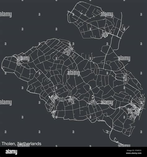 Street roads map of THOLEN, NETHERLANDS Stock Vector Image & Art - Alamy