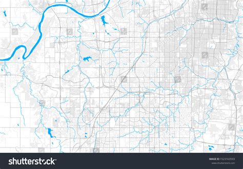 Rich Detailed Vector Area Map Of Lenexa Kansas Royalty Free Stock