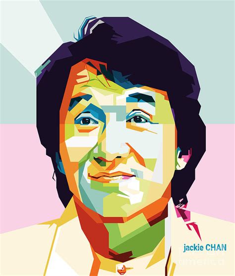 Jackie Chan In Pop Art Wpap Digital Art By Supri Wahyudi