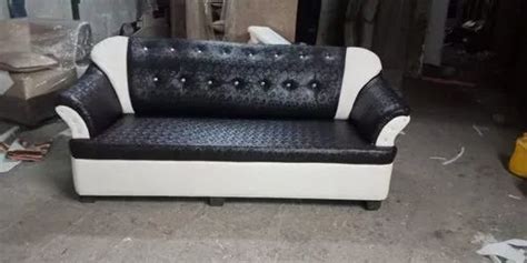 Black 3 Seater Designer Luxury Sofa Set 3 1 1 Rexin At Rs 12000 Set