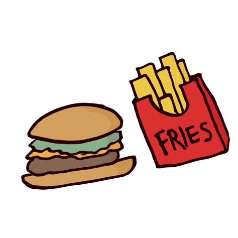 Free Clipart With Burgers And Fries