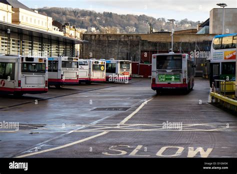 Bath, UK bus station Stock Photo - Alamy