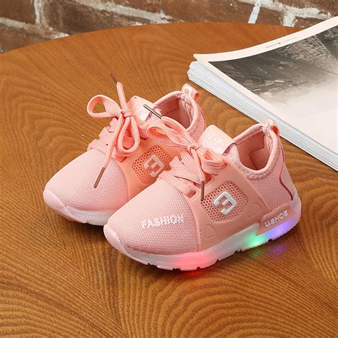 Toddler Baby Girs Led Light Shoes Boys Soft Luminous Outdoor Sport LED ...