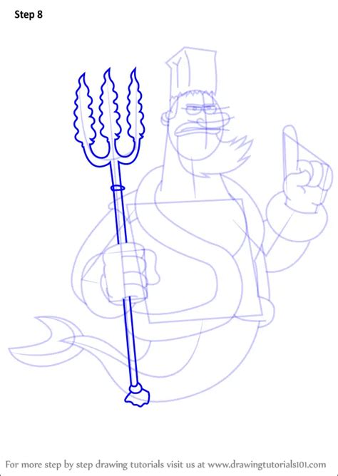 Learn How To Draw King Neptune From Spongebob Squarepants Spongebob