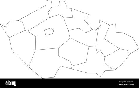 Regions Of The Czech Republic Map Of Regional Country Administrative