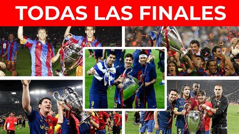 Todas las Champions del FC BARCELONA CAMPEÓN DE EUROPA YouTube