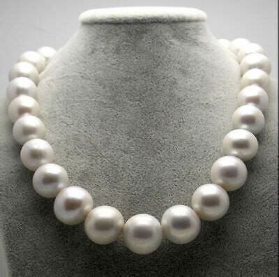 Huge Mm Natural South Sea Genuine White Round Pearl Necklace