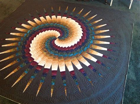 My Disappearing Spiral Quilted By Barbara Michaels From Magalia Ca