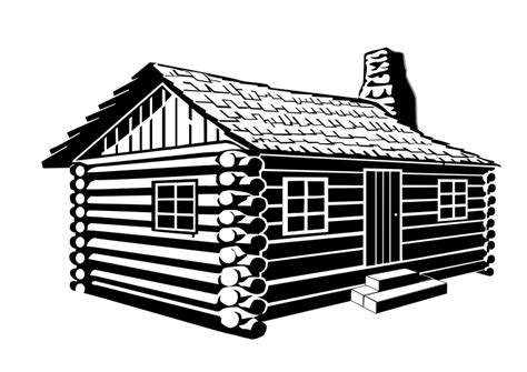 Clipart - log cabin