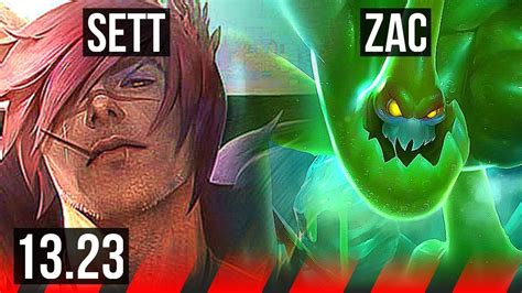 Sett Vs Zac Top 6 Solo Kills 1100 Games 12m Mastery Kr