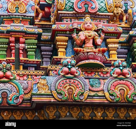 The Colorful Hindu Temple in Bangkok , Thailand, 5th February 2023 ...