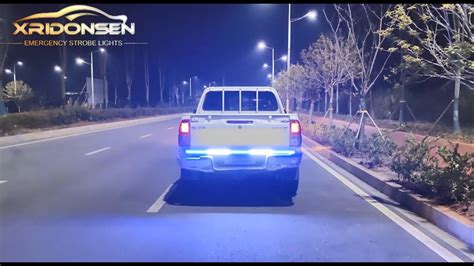 XRIDONSEN 60 Inch Blue White Tailgate Emergency Lights For Police