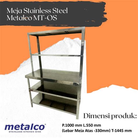 Jual Meja Stainless Steel Metalco Mt Os Shopee Indonesia