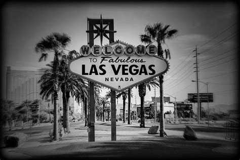 Welcome To Las Vegas Series Holga Black and White Digital Art by ...