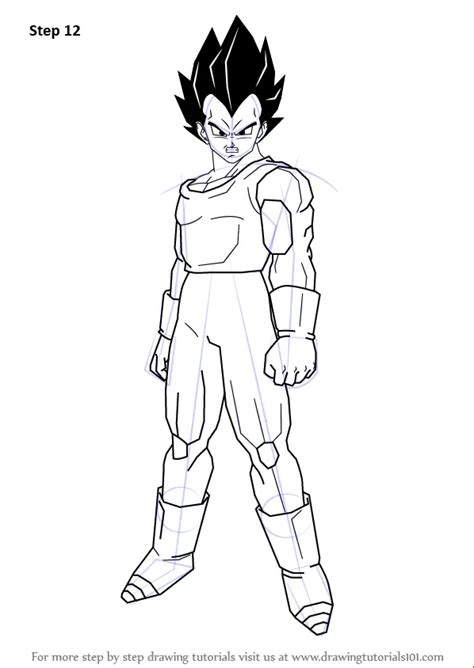 How To Draw Vegeta From Dragon Ball Z Dragon Ball Z Step By Step