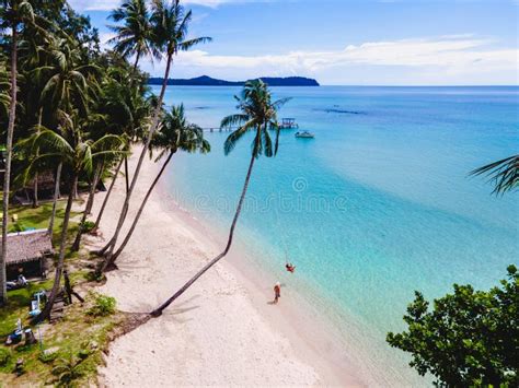 Tropical Island Koh Kood Or Koh Kut Thailand Couple Men And Women On