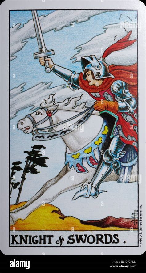 Tarot Card Knight Of Swords Hi Res Stock Photography And Images Alamy