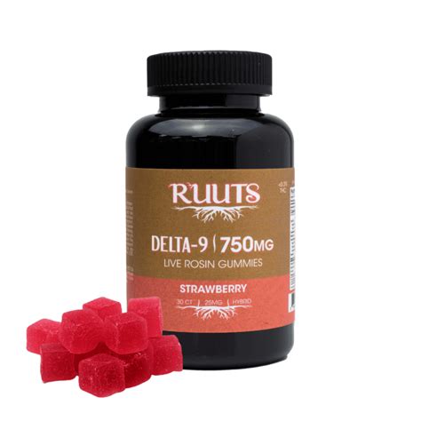 Delta 9 Thc Live Rosin Gummies Strawberry 750mg