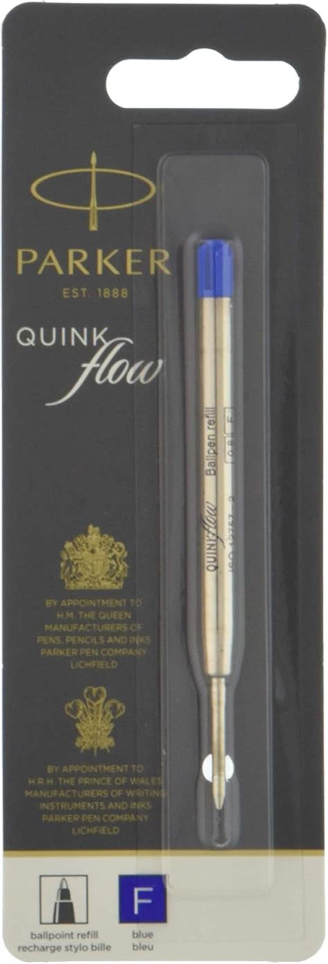 Amazon.com : Parker 1950368 Ballpoint Pen Oil-Based Refill F Quink Blue ...