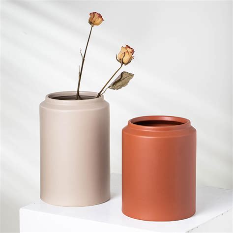 Ceramic Flower Vase Decorative Vases For Home Decor Nordic Cylinder Porcelain Vases - Buy Home ...