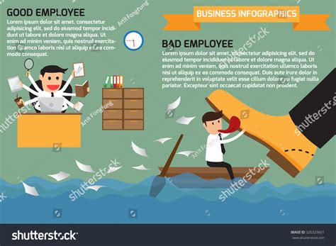 Difference Between Good Bad Employee Bad เวกเตอร์สต็อก ปลอดค่า