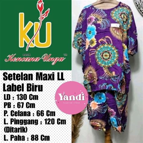 Jual KENCANA UNGU ORI STELAN KULOT MAXI LL LD 130 CM LABEL BIRU