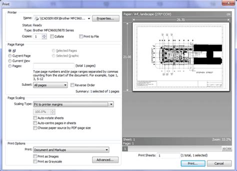 Fit Drawing In One Page Using PDF XChange CAD International