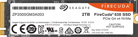 ZP2000GM3A013: Seagate FireCuda 530 SSD 2 TB, M.2 PCIe at reichelt ...