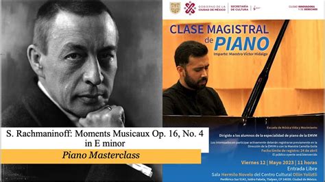 S Rachmaninoff Moments Musicaux Op No In E Minor Piano