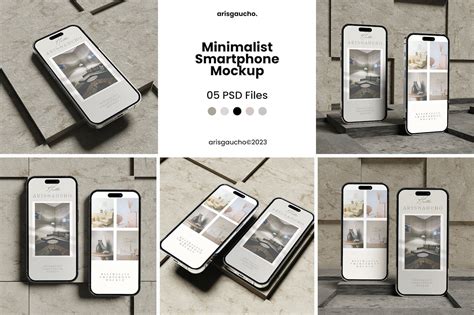 极简智能iphone 14 Pro手机ui样机设计 Minimalist Smartphone Mockup V3 设计小咖