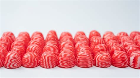 Rojos Redondos Deliciosos Caramelos De Gamba Aislados En Un Fondo