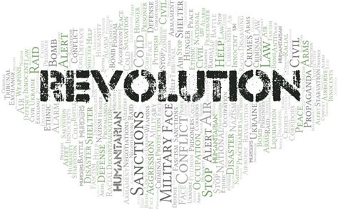 Revolution Word Cloud Vector Made With The Text Only Stock Vector