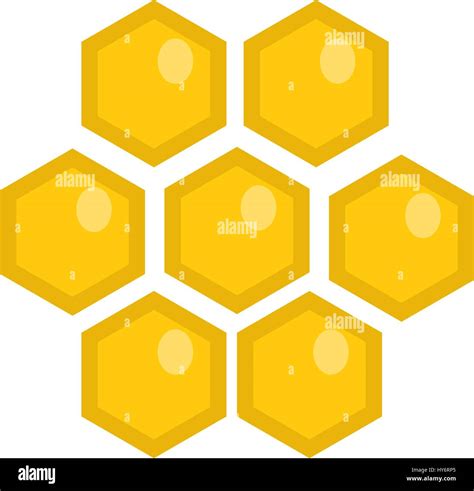 Honey comb icon, flat style. Isolated on white background. Vector ...