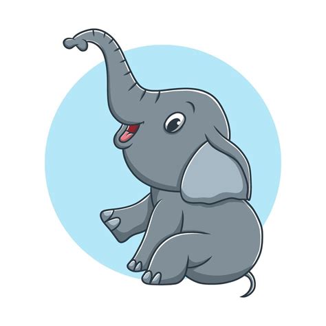 Elefante Animal Niños Dibujando Dibujos Animados Ilustración De Vector