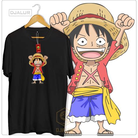 Jual Kaos Luffy Happy Onepiece Kaos Anime Wibu Manga One Piece Kaos