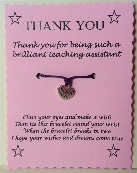 Thank You Messages For Teacher Assistants Personalised Thank You