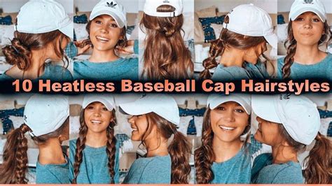 10 Heatless Baseball Cap Hairstyles Youtube Hår Ideer