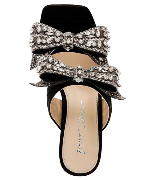 Betsey Johnson Womens Midge Rhinestone Bow Evening Heels Macys