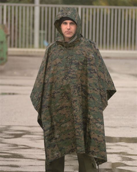 Army Rain Poncho Ripstop Schutz Protection Digital Woodland Marpat Usmc