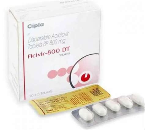 Acyclovir 800mg ACIVIR 800mg Tablets At Rs 230 Stripe In Nagpur ID