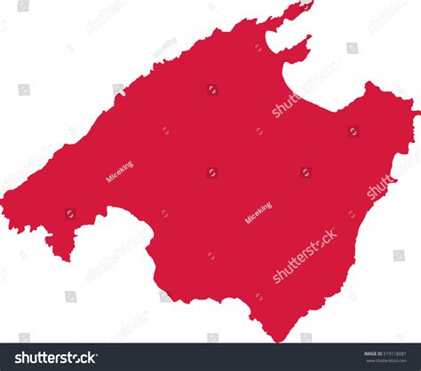 Mallorca Map Silhouette Royalty Free Stock Vector Avopix