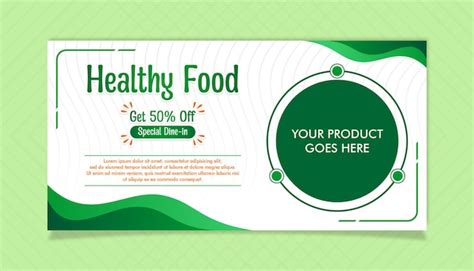 Premium Vector Healthy Food Banner Vector Template