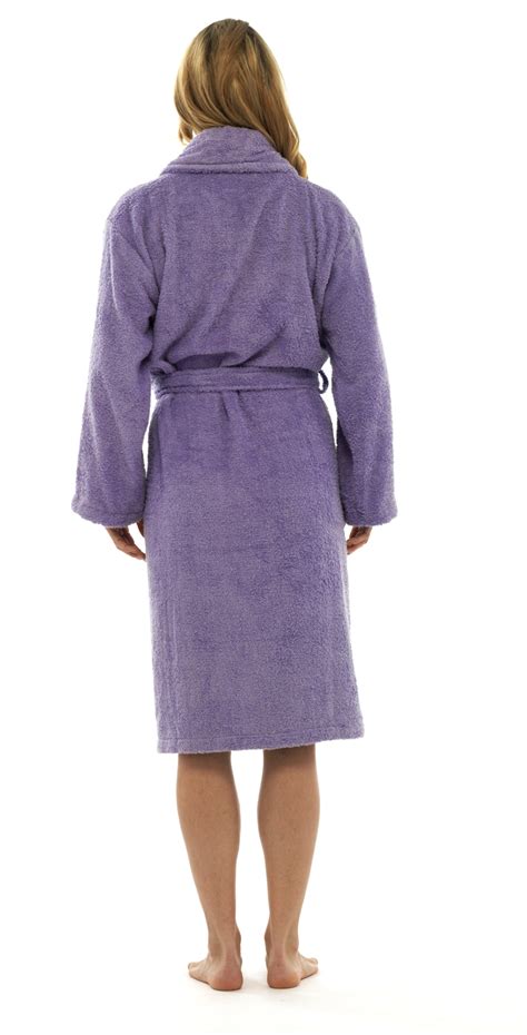 Womens Pure 100 Cotton Luxury Towelling Bath Robes Dressing Gowns Size